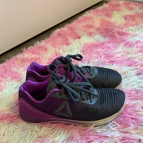 Reebok Violet and Charcoal Athletic Sneakers - Picture 2 of 8